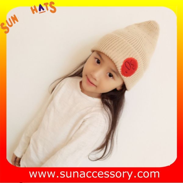 AK170191 Sun Accessory fashion cheap winter knitted baby beanie hats for kids,MOQ only 3 pcs