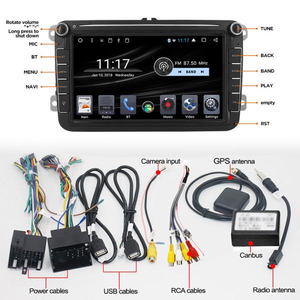 Bluetoothのアンドロイドの10.1のカー ラジオ1GBのRAM可聴周波ステレオVWのカー ラジオ