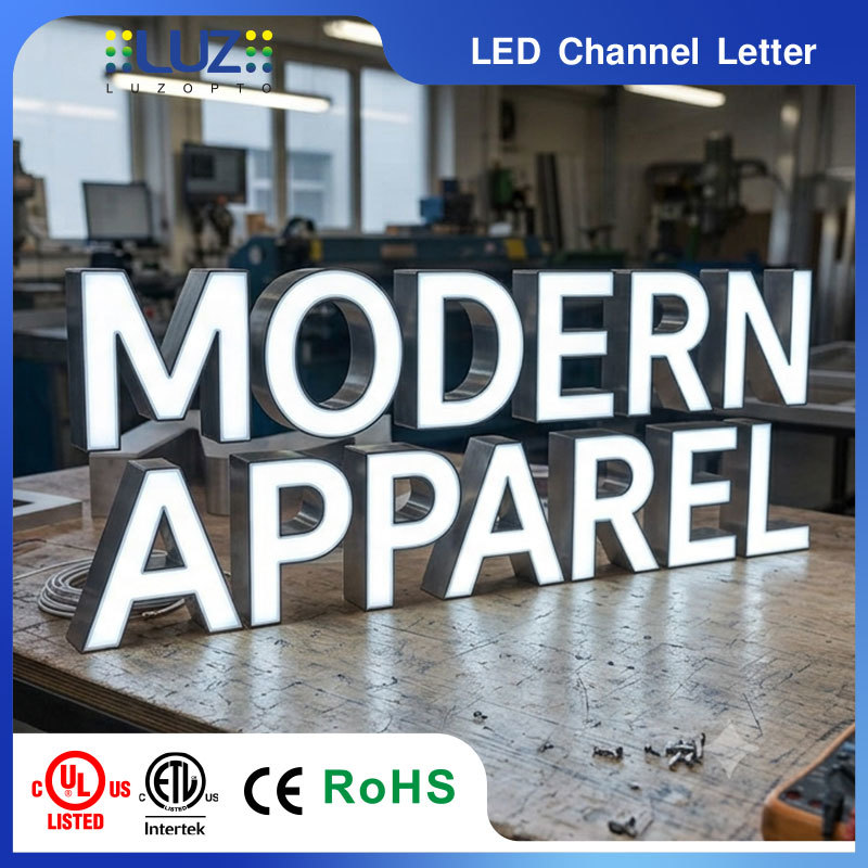 Trimless Aluminum Return Energy Saving Custom Design Frontlit LED Signage For Chain Store Decoration