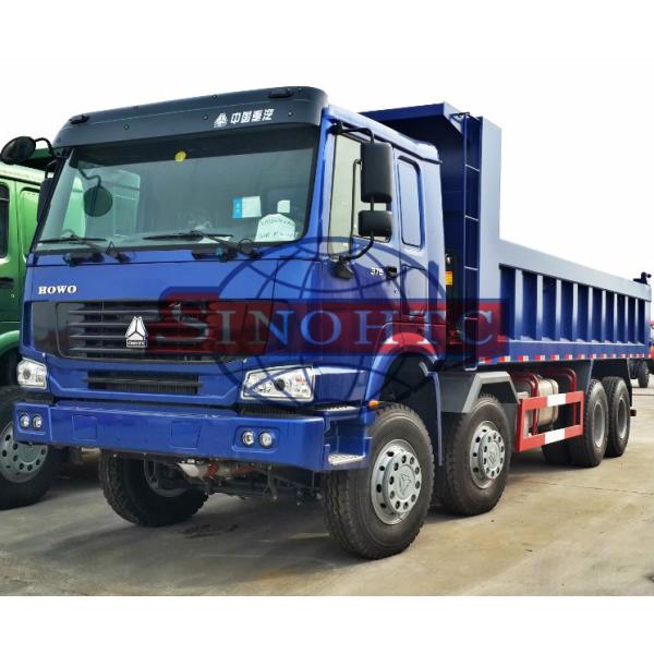 Hydraulic 50 - 60 Ton Dump Truck , HOWO 8x4 Strengthened Quad Axle Dump Truck