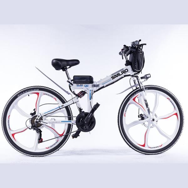 Durable Folding E Bike Integrated Wheel Multi Color Carbon Steel Frame