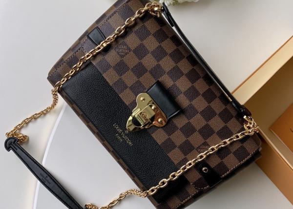 M40108 M40109 M401130 M40312 Damier Ebene Carvas And Soft Cowhide With Unique Design Chain Cross-Body Bag