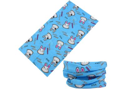 Polyester Blue Cute Design Kids  Head Scarf , 25*50 CM Breathable  Ski Neck Warmer Fast Dry