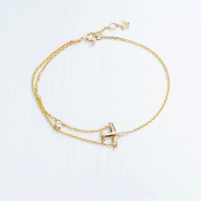 Círculo Ring Buckles de Diamond Bracelet 0.05ct do ouro 18k do ODM 17cm