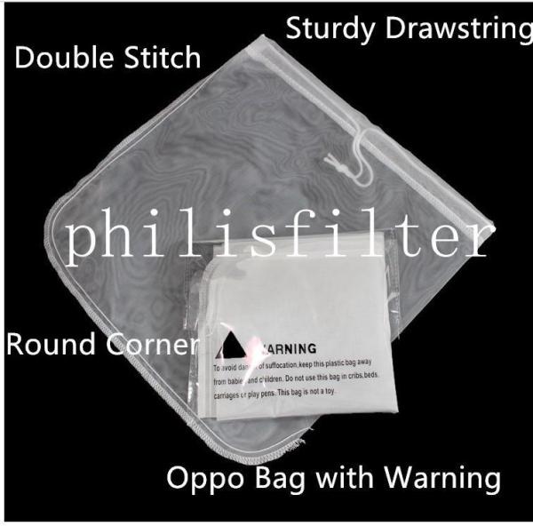 Polyester d'approbation de FDA/sachets filtre en nylon de Mesh Fruit Juice /Tea/Coffee