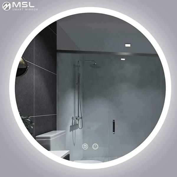 800*600mm LED Smart Bathroom Mirror 3000k LED Bathroom Mirror With Touch Button