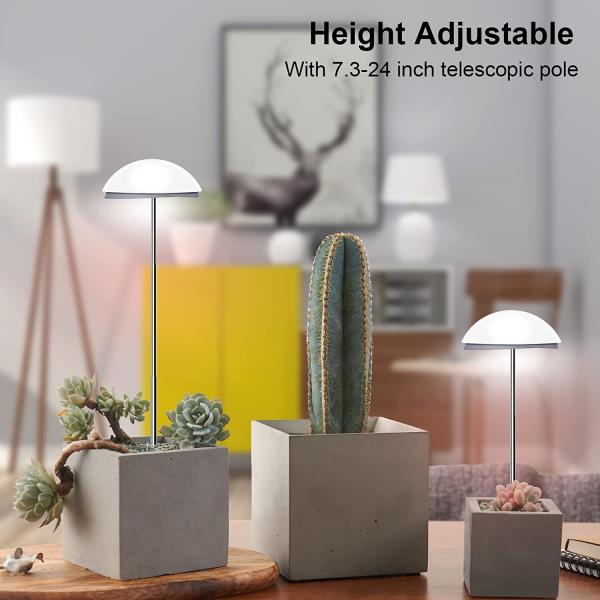 Telescopic LED Growth Lamp 6hours Halo Grow Lights Height Adjustable
