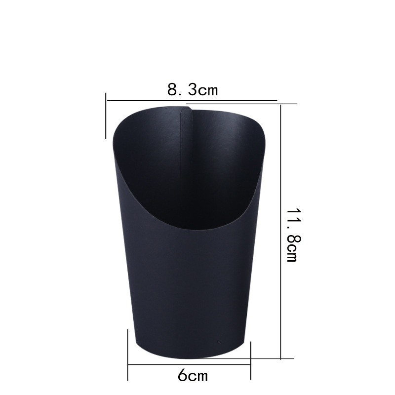 22oz Kraft Paper French Fries Box Takeaway Salad Bowl Food Container Box Simple Style