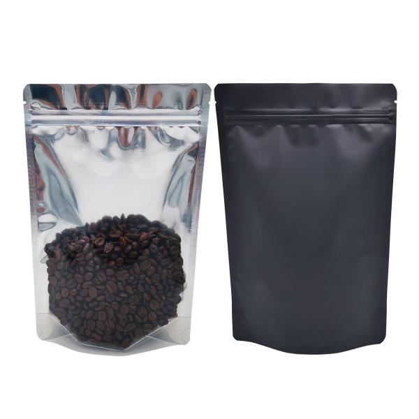 Foil Backed Clear Stand Up Pouches / Transparent Stand Up Pouch With Zipper