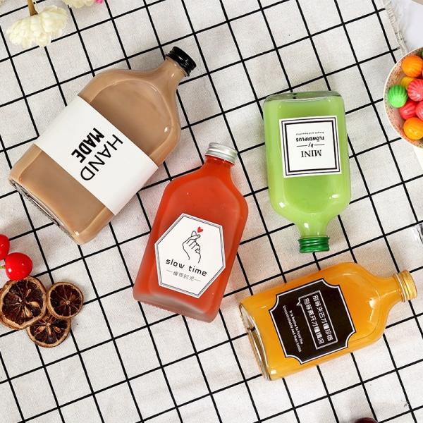 Многоразовое стеклянное соковое стекло с крышкой, высококачественный фруктовый сок