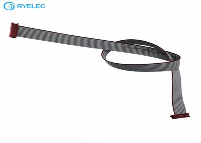 Micro Match Socket B Type Red H IDC Ribbon Cable Assembly 28 Awg Grey With 2561