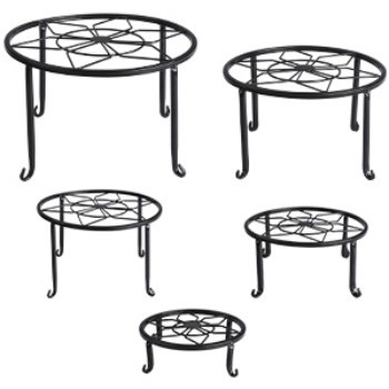 Современный дизайн Черный железный плантационный стенд для внутренних наружных растений толщина 5 мм ржавчина