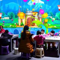 La peinture magique projetteur mural interactif - aurores boréales