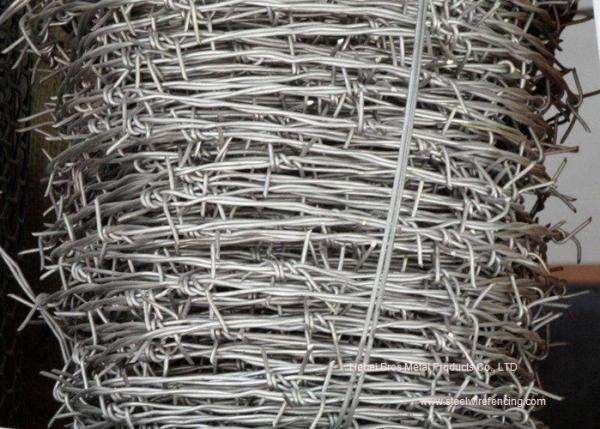 Hot Dipped Galvanized Barbed Wire Mesh Roll / Barbed Wire Mesh Fence Design
