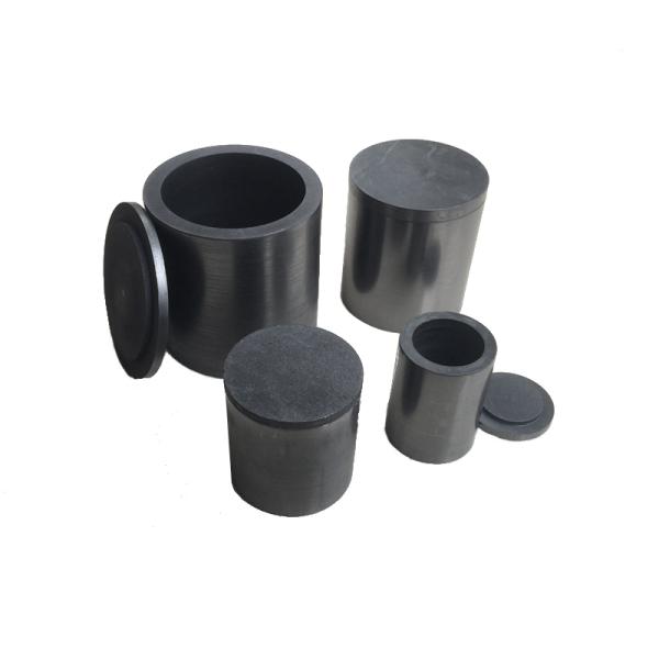 Sales High Temperature Smelting Cylindrical Carbon Crucible with Lid and Fine Structure