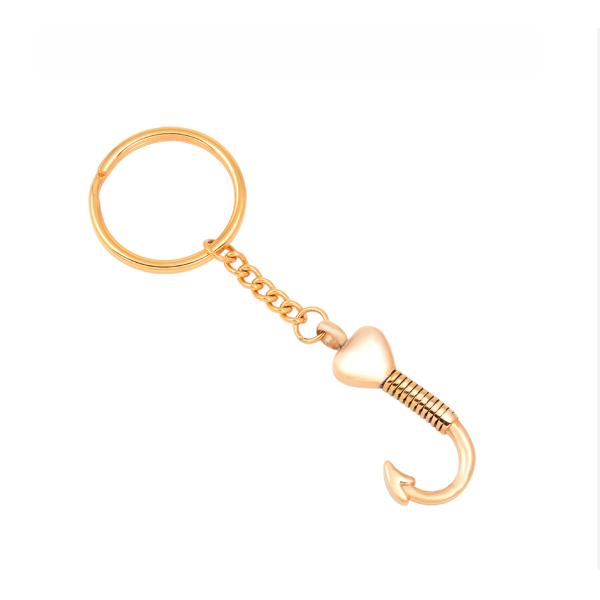 CLASSIC Style Stainless Steel Heart With Hook Keychain For Men Cremation Urn Souvenir