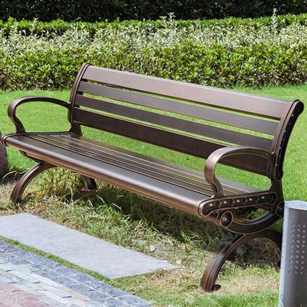 Антикварный литой алюминиевый скамейка Oem Алюминиевый открытый скамейка