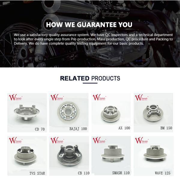 Оптовая продажа китайского мотоцикла CB110 задний колесный узел буфер серебряный цвет