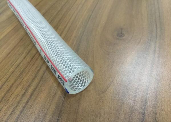 3 / 8 Inch Clear PVC Braided Pipe / Polyester Reinforced Plastic Hose