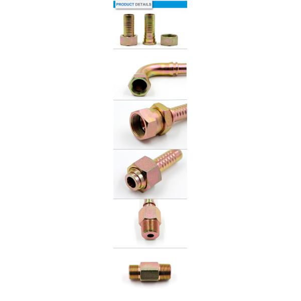 Различные сырьевые материалы и стандарты Углеродистая сталь Метрические гидравлические шланговые фитинги AIR NPT JIC SAE BSP трубные фитинги