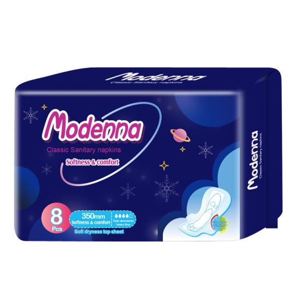 поверхность хлопка санитарной салфетки 350mm Overlong устранимая Breathable органическая