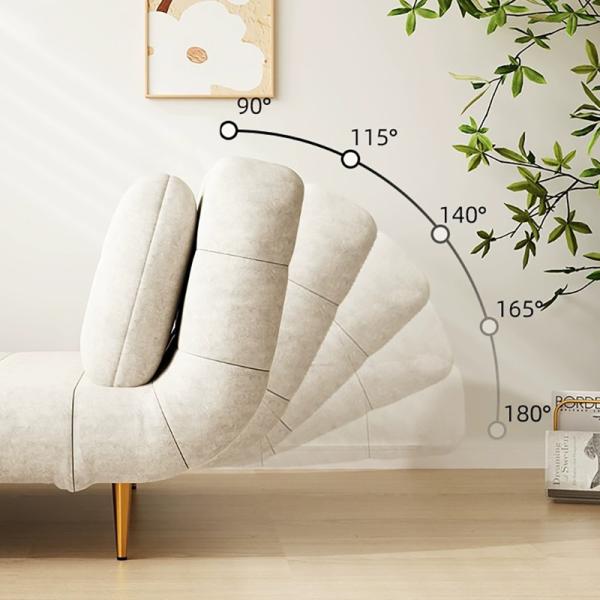 Simple Folding Sofa Bed, Apartment Small Reclining Chair Single Couch , Lounge with Adjustable Back Seat
