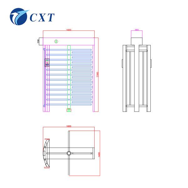 Face Recognition Full Height Turnstile with Brushless Motor and 40W/100W Power Consumption for Secure Access Control