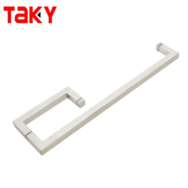Stainless Steel Square Pull Handle Towel Bar Shower Door Glass Door Handle
