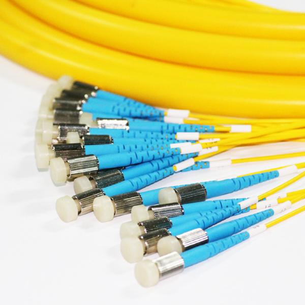 24 Cores Pre Terminated Fiber Optic Cable D4 To LC UPC Pre Installed Multiple
