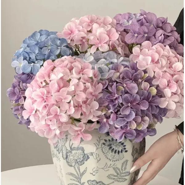 Home Decoration Artificial Flower Hydrangea Restaurant Decoration Flower Arrangement Wedding Arrangement Large Hydrangea