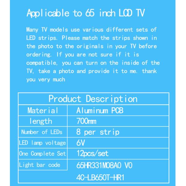 65UA6606 8 L65E5800A TCL Заднее освещение экрана L65E5800F TCL_ODM_650D30_3030C