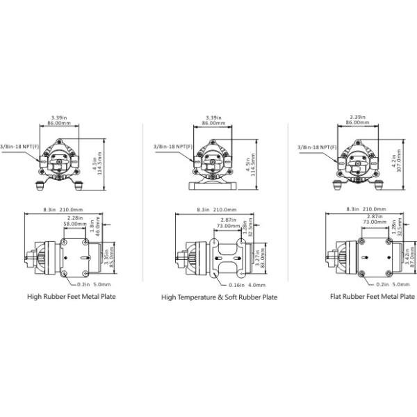 FLOWKING High Pressure Electric Diaphragm Pump KFL-31 series 160PSI 5.5L/Min for agriculture spraying misting fogging