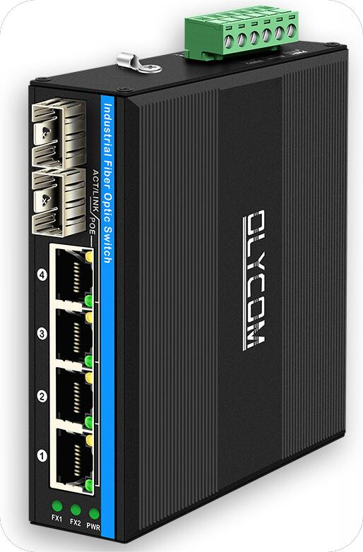 Промышленный неуправляемый коммутатор POE 4 порта 100Mbps SFP Fiber Network 15.4W/30W Стандарт