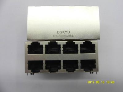 2X4 personalizados dual soquete múltiplo dos ethernet do porto da fêmea 8 dos conectores do porto da plataforma RJ45