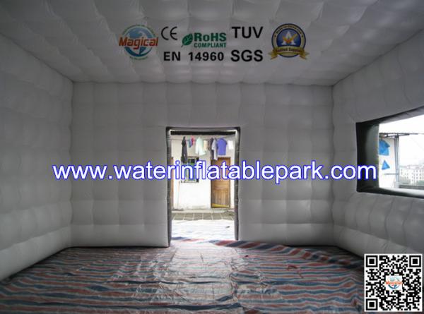 0.45mm PVC Tarpaulin Inflatable Marquee Tent Quadruple Needle Safe Stitching