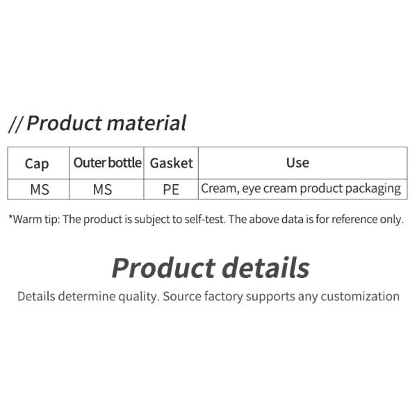 Eye Cream 10g/25g Volume Luxury Black White Face Cream Bottle Container 20g 15ml Perfume Bottles Cosmetic Jars