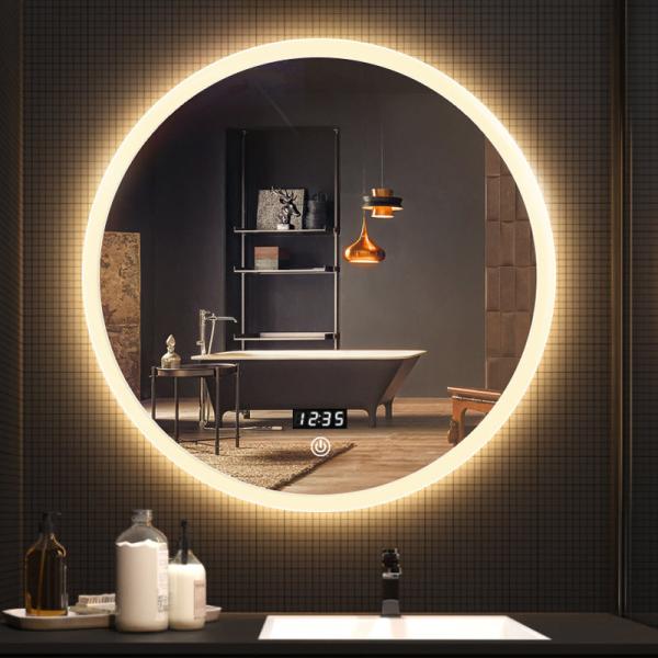 Customized LED Round Bathroom Mirror Smart Luxury LED Bathroom Mirrors 3200K