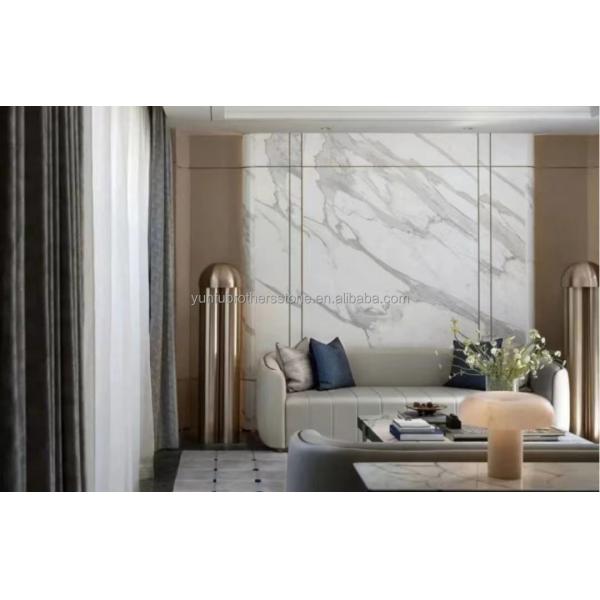 Home Decor Modern Fish Belly White Marble Stone Slabs for Living Room and Floor Tiles