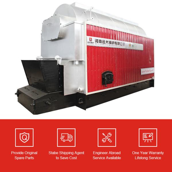 Horizontal Travelling Chain Grate Water Fire Tube Coal Boiler For Textile Mill