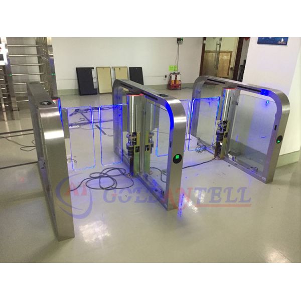 OEM Logo Sliding Turnstile / QR Code Nfc Gym Door / Security Swing Barrier Gate for Public Lobby