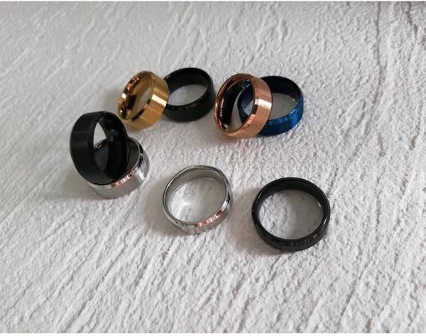 Wedding Stainless Steel Rings Plain Beveled Edges Matte Finished Brushed 8mm 6mm for Anniversary