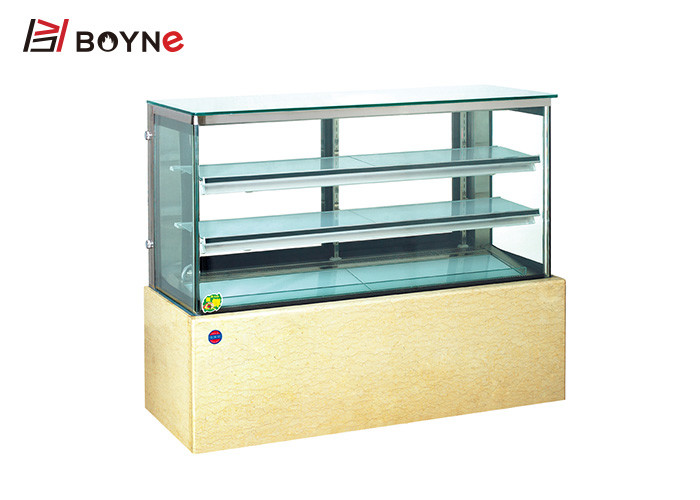 Квадратным витринный шкаф Refrigerated тортом со светом СИД, охладителем дисплея торта для держать еду свежий