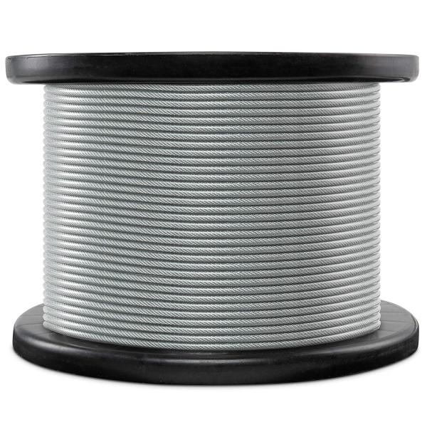 Fios galvanizados revestidos em PVC de grau 7x7 3/32 x 3/16 de aço e plástico