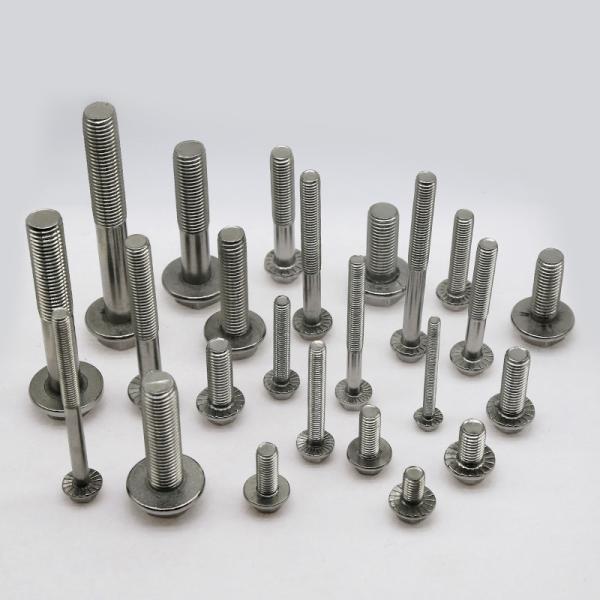 Metric Anti Slip Bolt Screws Customization Stainless Steel Flange Face Screws