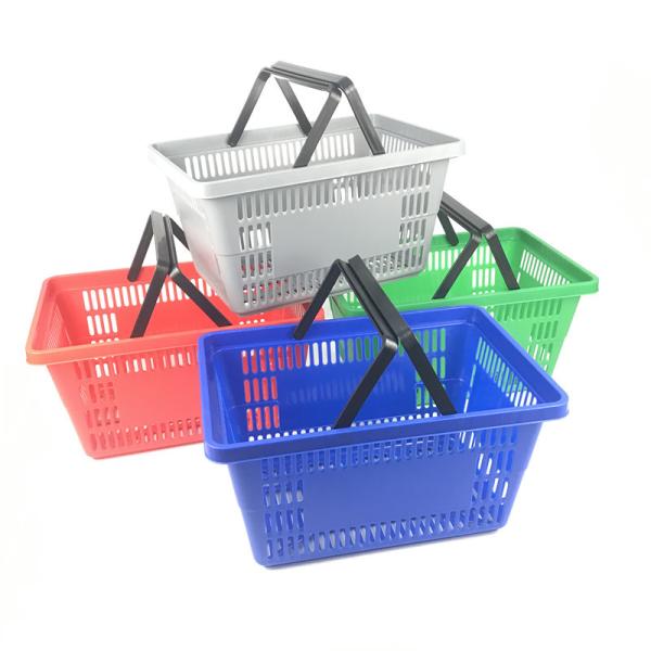 35L Plastic Hand Shopping Basket For Grocery Storage Supermarket