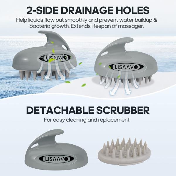 CE FCC RoHs Soft Bristle Hair Brush Hair Wash Massage Brush For Wet And Dry Use