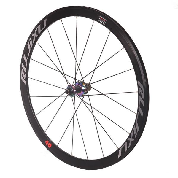 Lightweight RUJIXU 700C Wheelset Bicycle Road V Brake Clincher 18/21 Spoke Aluminum Alloy Bike Wheels for Road Commuting