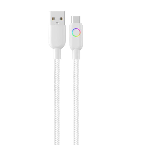 5A Type C Braided Charging Cable 3A Lightning 27W USB Cables With RGB Light
