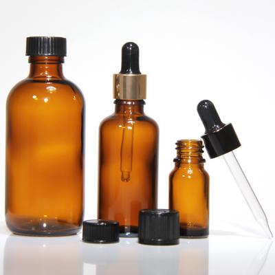 Custom Amber Eye Glass Dropper Bottles For Serum Cosmetic