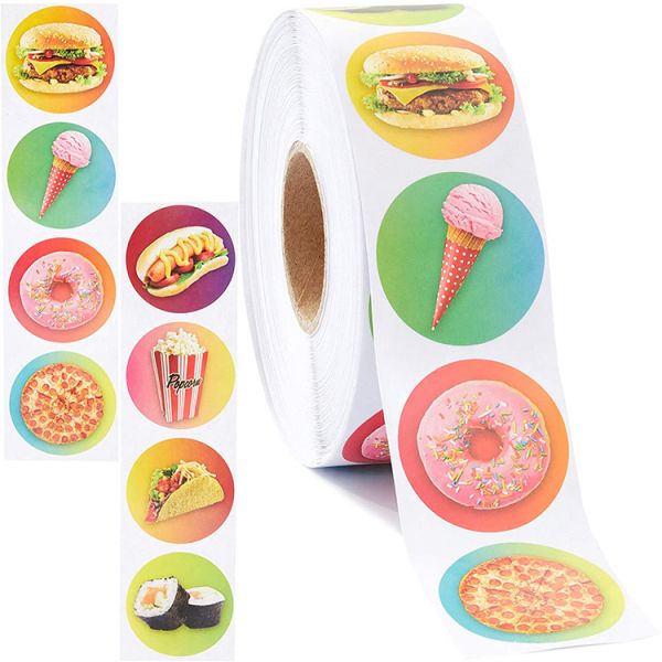 Custom Waterproof Food Kiss Cut Stickers For Ice Cream Van Truck